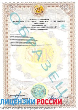 Образец сертификата соответствия (приложение) Егорлыкская Сертификат ISO 14001